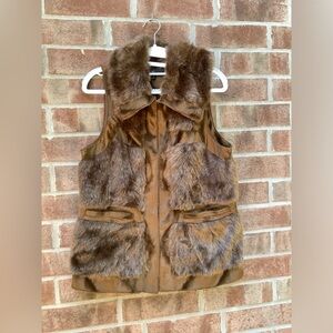 RLZ Rachel Zoe Luxe Faux Fur Vest Small